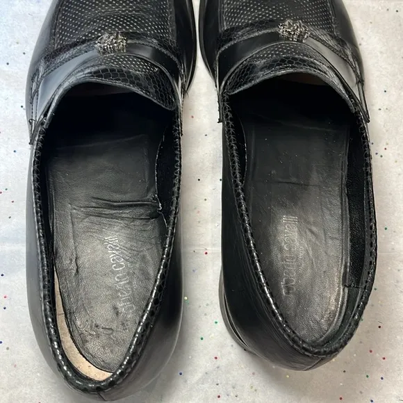 Roberto Cavalli Black Leather Loafers