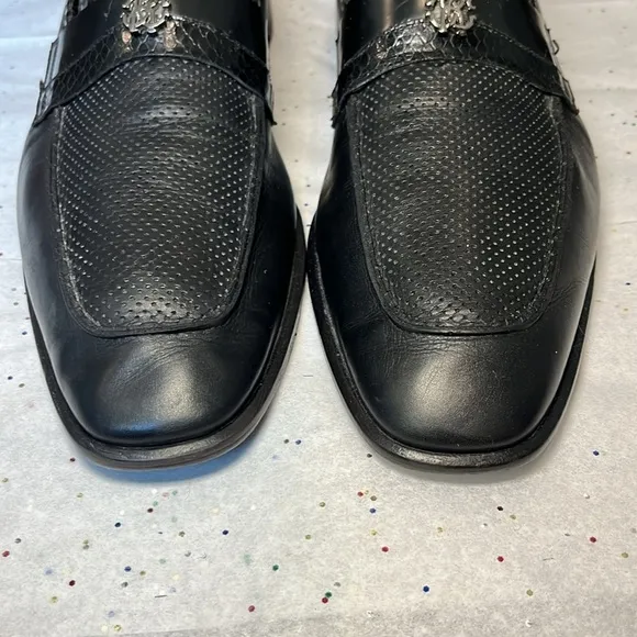 Roberto Cavalli Black Leather Loafers