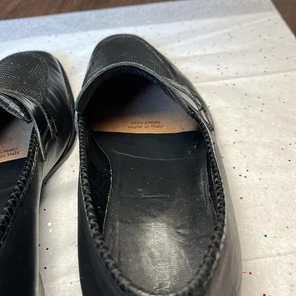 Roberto Cavalli Black Leather Loafers