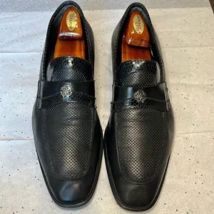 Roberto Cavalli Black Leather Loafers