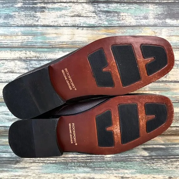 ROCKPORT Loafers Comfort Shoe Mens 12M Soft Brown Leather Moc Toe Dress Work