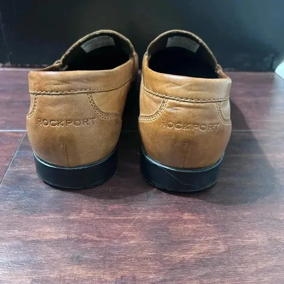 Rockport M76445 Mens Size 10M Shoes Trutech Brown Penny Loafers Walkability