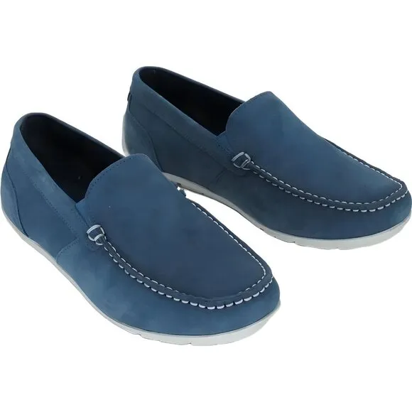 Rockport Men's Denim Blue Warner Venetian Loafer, Size 7 Wide