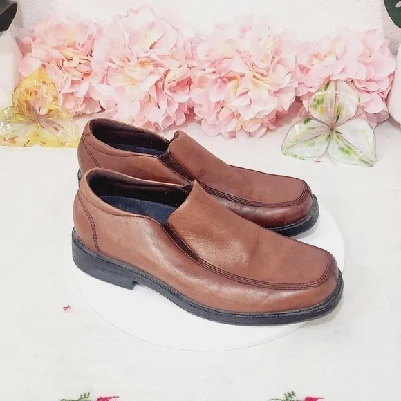 Rockport Real Capital Brown Leather Loafers Men's Shoes Size: 8.5