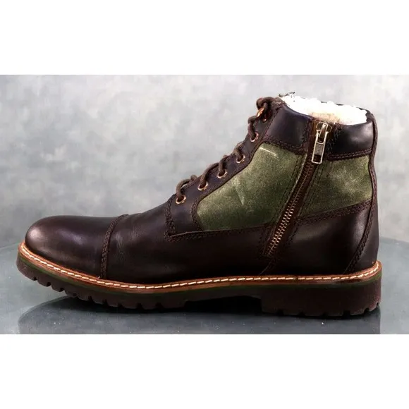 Rockport Trutech Men's Cap Toe Ankle Boots Size 8.5 Brown Olive Green CH4661