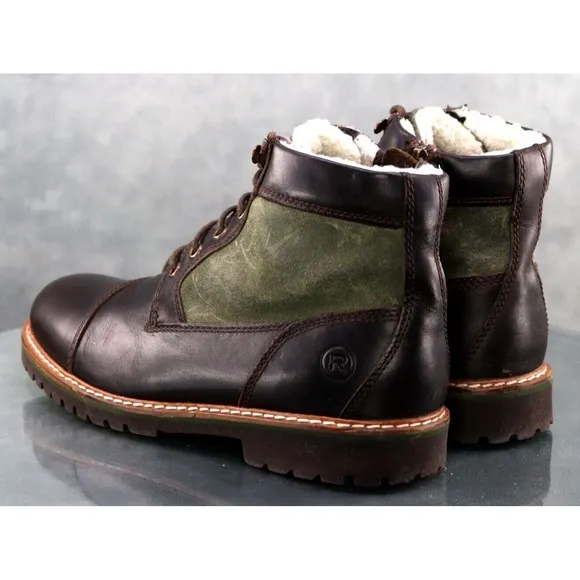 Rockport Trutech Men's Cap Toe Ankle Boots Size 8.5 Brown Olive Green CH4661