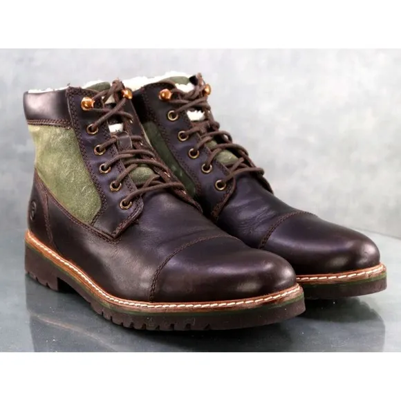 Rockport Trutech Men's Cap Toe Ankle Boots Size 8.5 Brown Olive Green CH4661