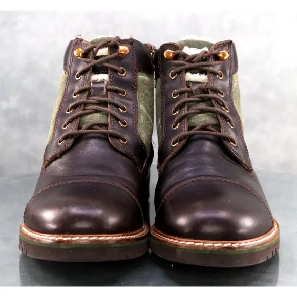 Rockport Trutech Men's Cap Toe Ankle Boots Size 8.5 Brown Olive Green CH4661