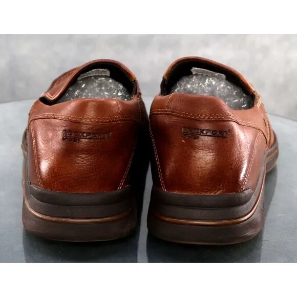 Rockport XCS Men's Casual Loafers Shoes Size 13 Leather Brown APM78838