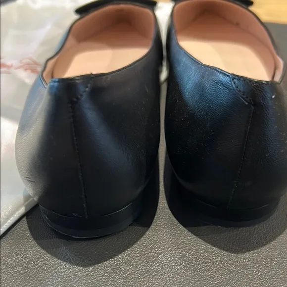 Roger Vivier Black Flats with Signature Buckle