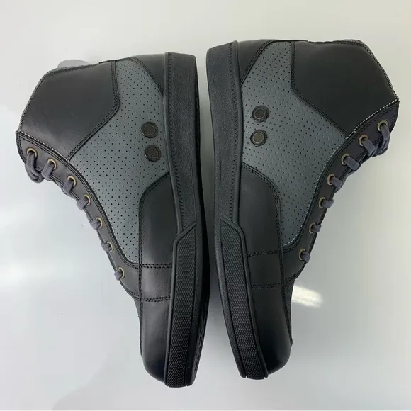 ROLAND Sands Fresno CE WP biker Waterproof Shoes Boots Black Gray 9 New