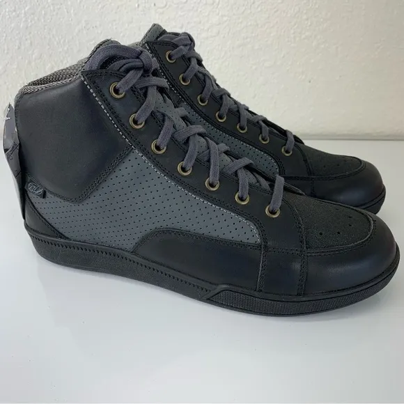 ROLAND Sands Fresno CE WP biker Waterproof Shoes Boots Black Gray 9 New