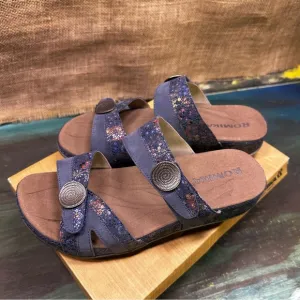 Romika Fidschi 22 Flower Floral Kombi Sandals Slides Size US 7 7.5 EU 38 NWT