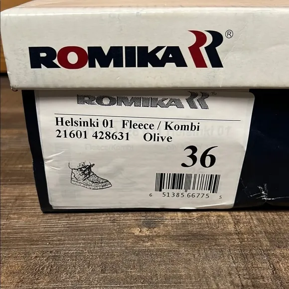 Romika Helsinki 01 Waterproof Womens  Fleece boots Olive Green 36/6 side zip Y2K