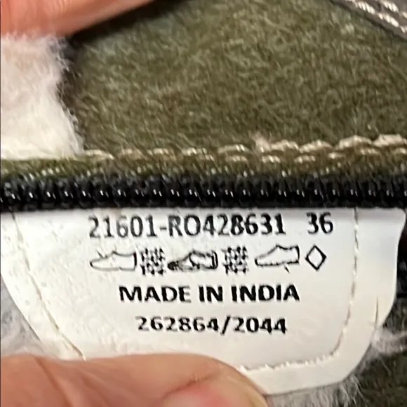 Romika Helsinki 01 Waterproof Womens  Fleece boots Olive Green 36/6 side zip Y2K