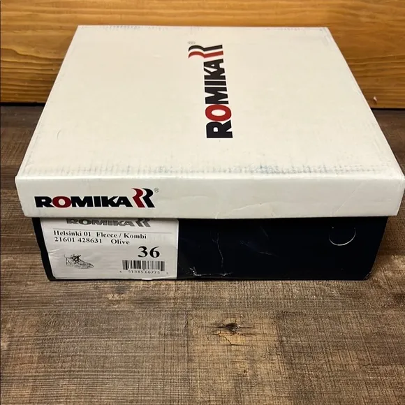 Romika Helsinki 01 Waterproof Womens  Fleece boots Olive Green 36/6 side zip Y2K