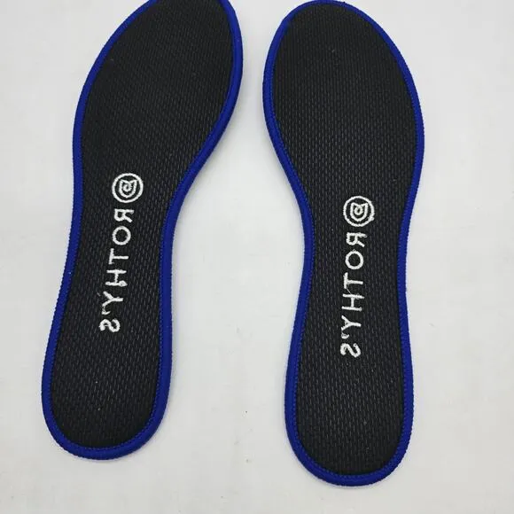Rothy's Almond Toe Blue Halo Slip on Ballet Flats Comfort Casual Black Size 9