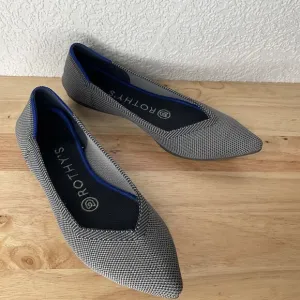 Rothy's Birdseye Washable Pointe Toe Comfort Knit Slip on Flats Women Size 5.5