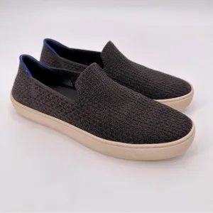 Rothy’s Black Honeycomb Slip On Sneakers Size 9 FLAWS
