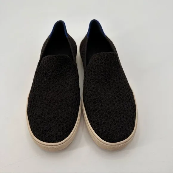 Rothy’s Black Honeycomb Slip On Sneakers Size 9 FLAWS