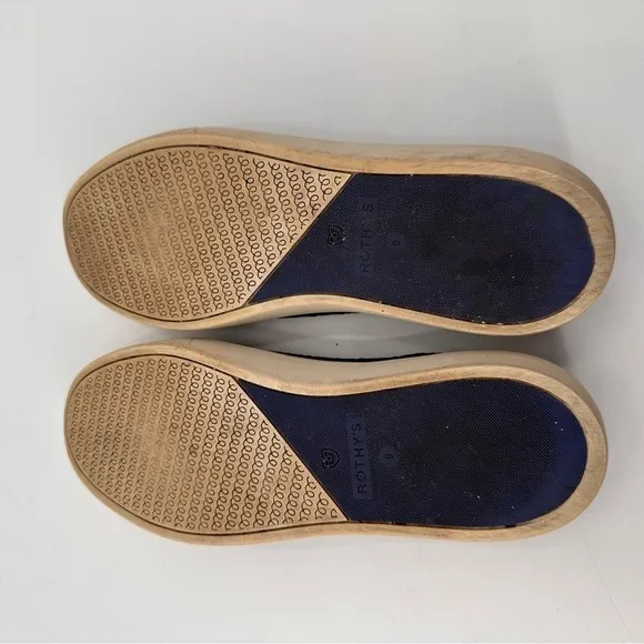 Rothy’s Black Honeycomb Slip On Sneakers Size 9 FLAWS