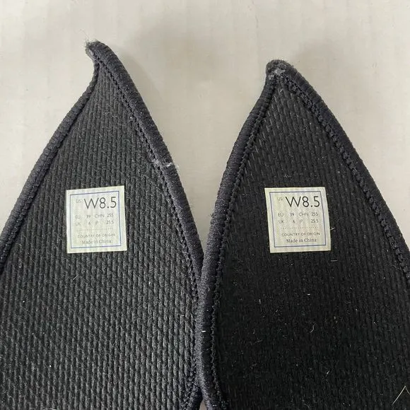 Rothy’s Black Knit Honeycomb The Point Ballet Flats Comfort Shoes Size 8.5 black