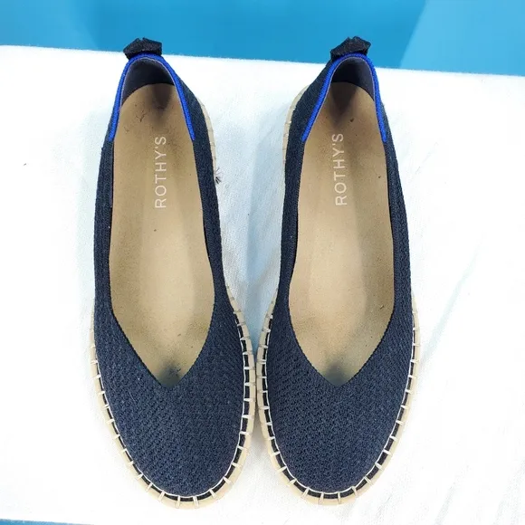 ROTHY'S black woven espadrilles 8