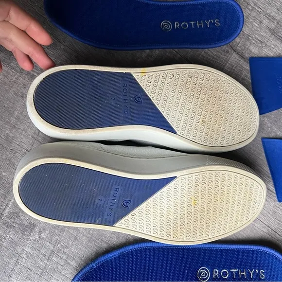 Rothy's Bright White Slip On Sneakers