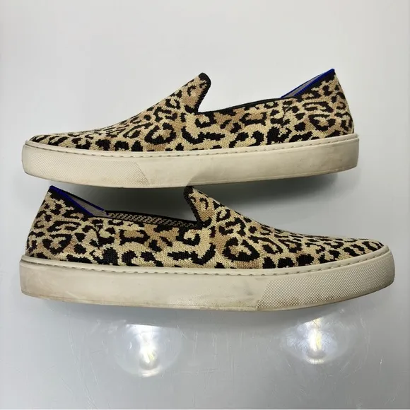 Rothy’s Camo Cat Print Slip On Sneakers Size 9.5