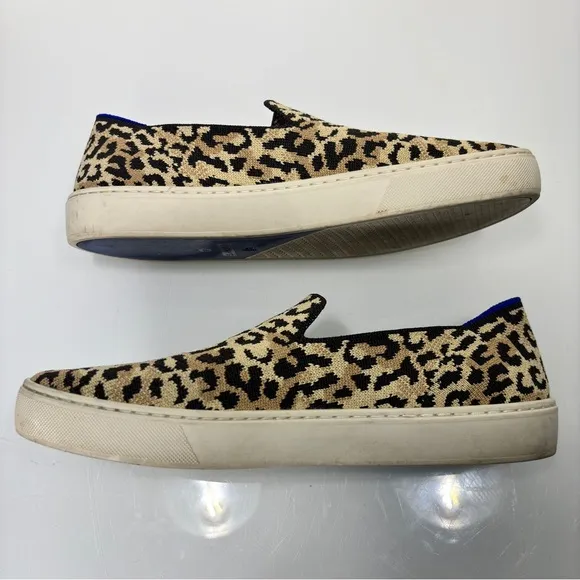 Rothy’s Camo Cat Print Slip On Sneakers Size 9.5