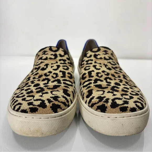Rothy’s Camo Cat Print Slip On Sneakers Size 9.5
