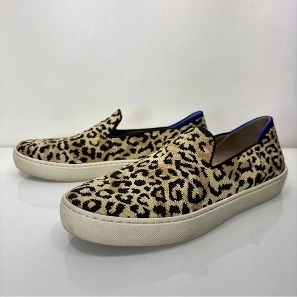 Rothy’s Camo Cat Print Slip On Sneakers Size 9.5