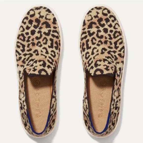 Rothy’s Camo Cat Print Slip On Sneakers Size 9.5