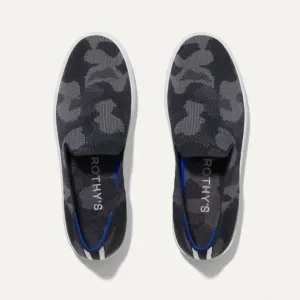 Rothys CAMO gray slip on sneakers size 6.5