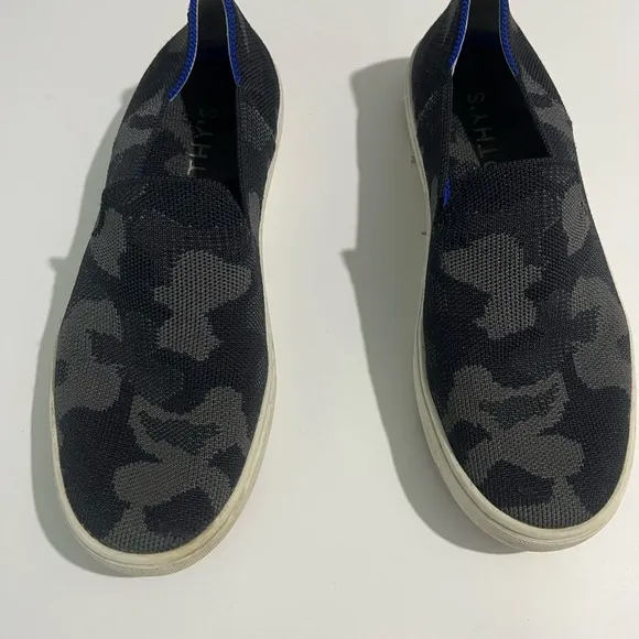 Rothys CAMO gray slip on sneakers size 6.5
