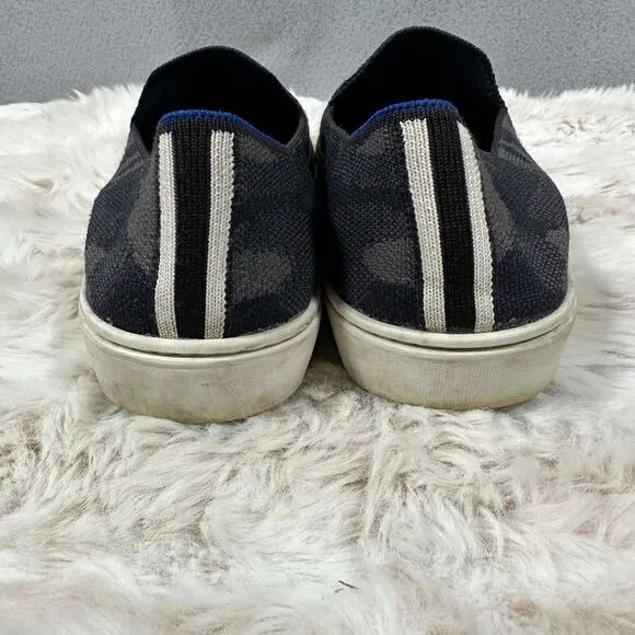 Rothys Camo Original Slip On Sneakers Grey All Over Print Size 10