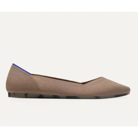 ROTHY'S Comfy Pointed-Toe Knit Upper Slip-on Flats In Portobello Size 10 NWOB