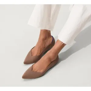ROTHY'S Comfy Pointed-Toe Knit Upper Slip-on Flats In Portobello Size 10 NWOB