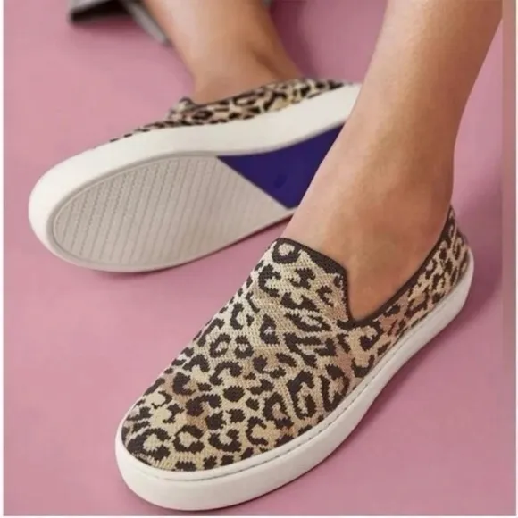 Rothy's Desert Camo Cat The Sneaker Size 10 slip-on animal print comfort flats