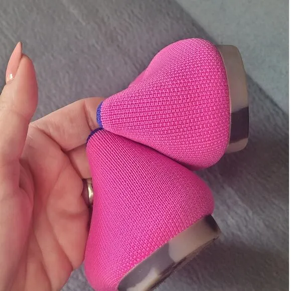 Rothy’s Dragon Fruit Hot Pink The Point - Pointed Toe Flats Size 7.5