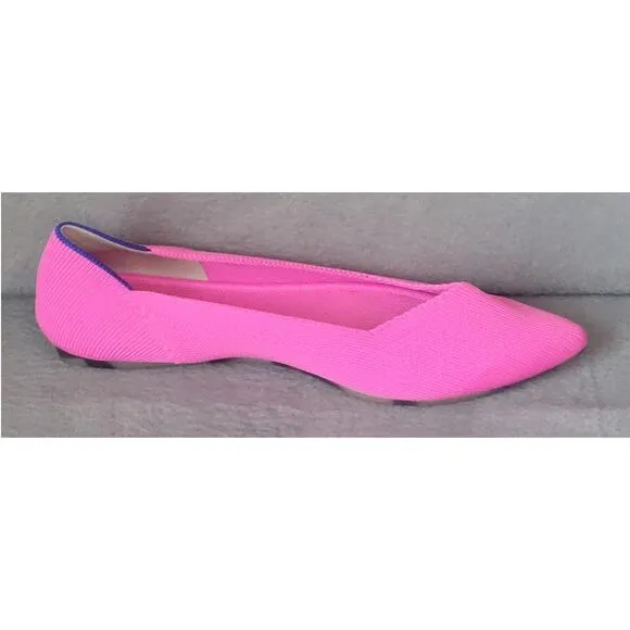 Rothy’s Dragon Fruit Hot Pink The Point - Pointed Toe Flats Size 7.5