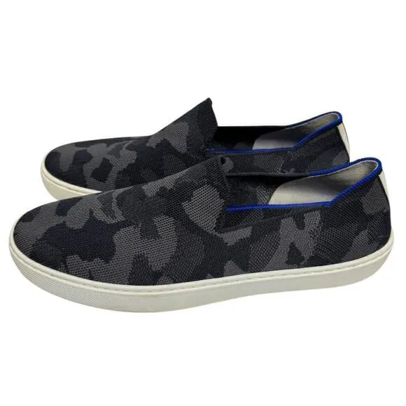 ROTHY'S Gray Camouflage Slip On Sneakers &quot;The Sneaker&quot; Women’s Size 10.5