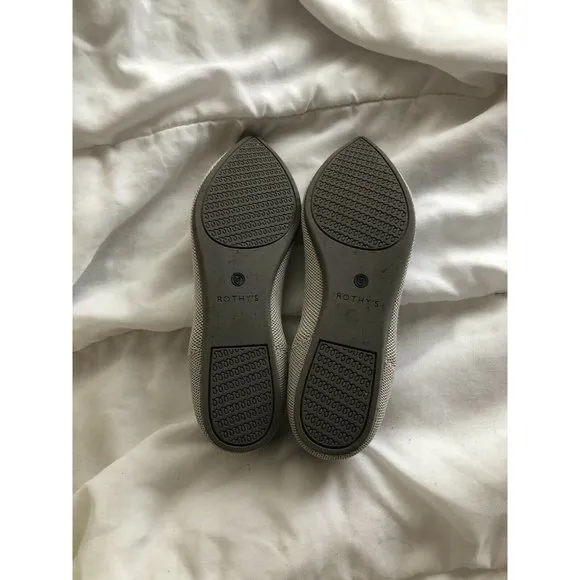 Rothy’s Gray Pointed Toe Flats Points 7.5