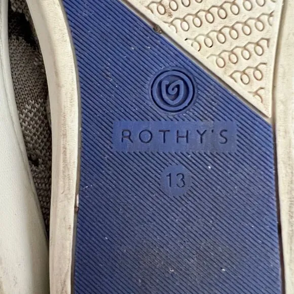 Rothy's Grey Camo Slip On Sneakers Size Kids 13