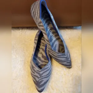Rothy's Grey Zebra Pointed Flats