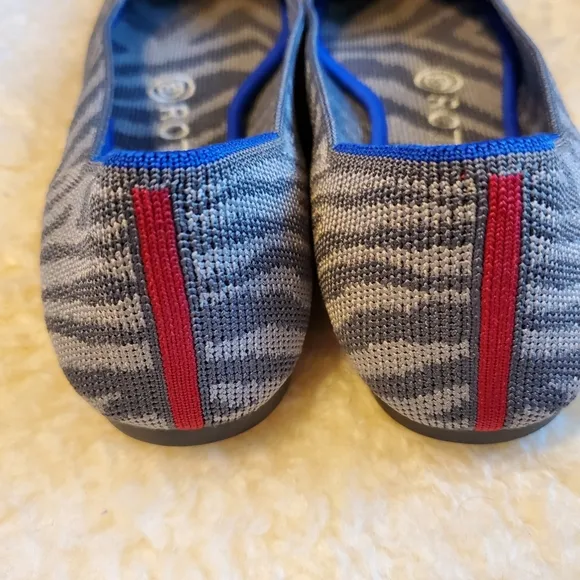 Rothy's Grey Zebra Pointed Flats