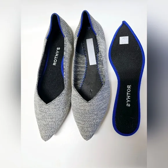 ROTHY’S Heathered Gray Flats Size 9.5