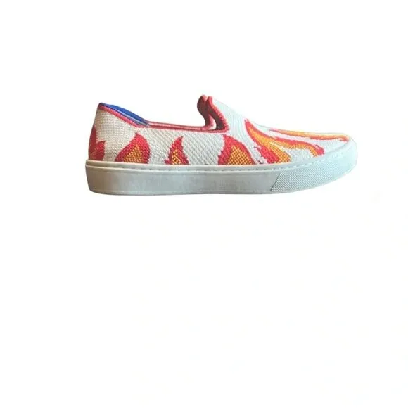 Rothy’s Kid’s White Flame  Slip On Sneakers Size 2