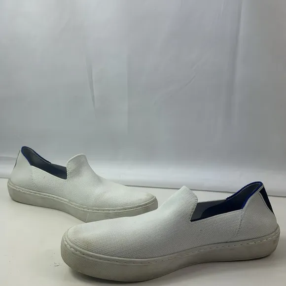 Rothy’s Knit White Stripe Slip On Classic Women's Sneakers