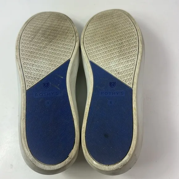 Rothy’s Knit White Stripe Slip On Classic Women's Sneakers